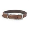 Ancol Vintage Leather Padded Collar Chestnut