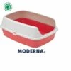 Moderna Maryloo Rim Spicy Coral Cat Litter Tray 1 Moderna Maryloo Rim Spicy Coral Cat Litter Tray -Pet Life Shop 814716