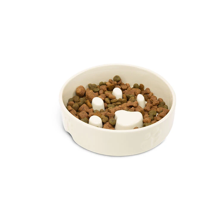Scruffs® Icon Slow Feeder Pet Bowl Cream 3 Scruffs® Icon Slow Feeder Pet Bowl Cream