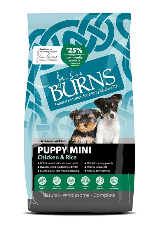 Burns Puppy/Junior Mini Chicken & Rice Dog Food 3 Burns Puppy/Junior Mini Chicken & Rice Dog Food