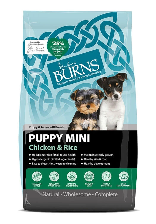 Burns Puppy/Junior Mini Chicken & Rice Dog Food 5 Burns Puppy/Junior Mini Chicken & Rice Dog Food - Image 3