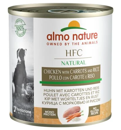 12 X Almo Nature HFC Natural Chicken With Carrots And Rice Dog Food 280g 3 12 X Almo Nature HFC Natural Chicken With Carrots And Rice Dog Food 280g