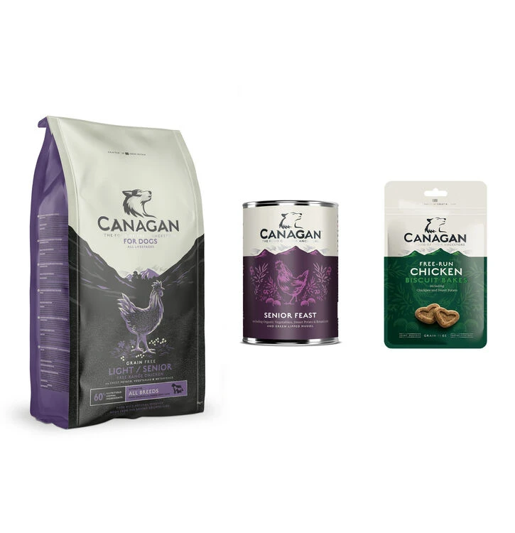 Canagan Chicken Light/Senior Wet And Dry Dog Food Bundle 3 Canagan Chicken Light/Senior Wet And Dry Dog Food Bundle