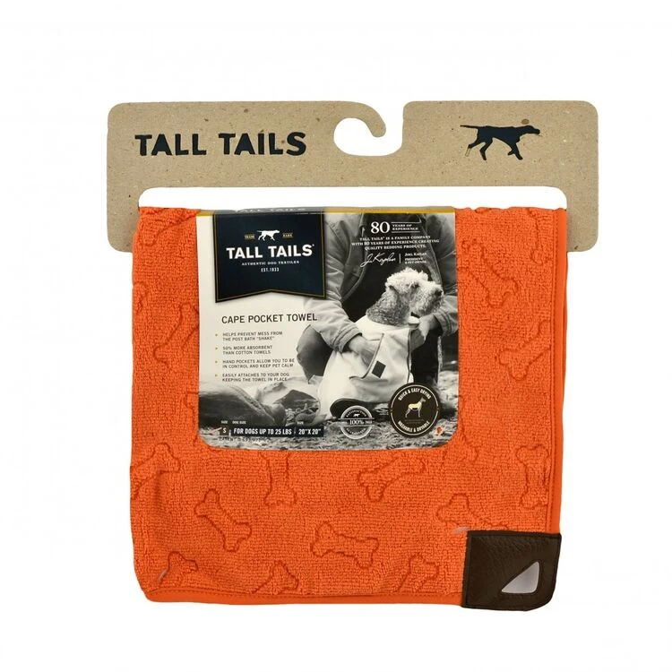 Tall Tails Pet Cape Towel Orange 3 Tall Tails Pet Cape Towel Orange