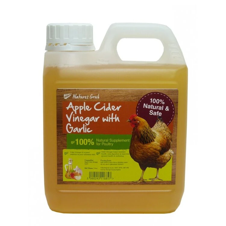 Natures Grub Organic Cider Vinegar With Garlic For Poultry 5 Litres 3 Natures Grub Organic Cider Vinegar With Garlic For Poultry 5 Litres