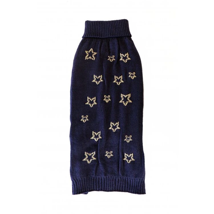 Pet Brands Starry Nights Gold Star Print Jumper Medium/Large 3 Pet Brands Starry Nights Gold Star Print Jumper Medium/Large