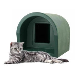 Katden Outdoor Cat Kennel - Dark Green EX DISPLAY -Pet Life Shop green katden 2 28129