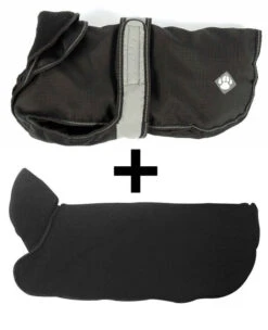 Danish Design 2 In 1 Black Four Seasons Waterproof Performance Dog Coat