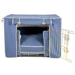 Lords & Labradors Dog Crate Set In Savanna Indigo -Pet Life Shop indigo full set gold