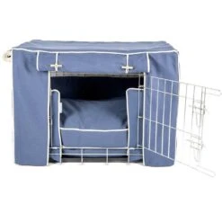 Lords & Labradors Dog Crate Set In Savanna Indigo -Pet Life Shop indigo full set silver