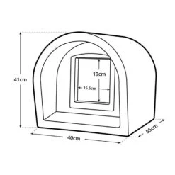 Mr Snugs KatDen Outdoor Cat Kennel/Shelter - Dark Grey (Various Options) -Pet Life Shop jobs contributions 648429 katden diagram 1