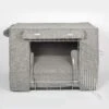 Lords & Labradors Dog Crate Set In Pewter Herringbone 2 Lords & Labradors Dog Crate Set In Pewter Herringbone -Pet Life Shop lords and labradors pewter herringbone crate set silver crate studio