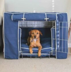 Lords & Labradors Dog Crate Set In Savanna Indigo -Pet Life Shop lords and labradors savanna indigo crate set with norjack dog breed 28129