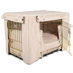 Lords & Labradors Dog Crate Set In Savanna Oatmeal -Pet Life Shop oatmeal gold set 2