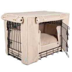 Lords & Labradors Dog Crate Set In Savanna Oatmeal -Pet Life Shop oatmeal set black 2