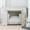 Lords & Labradors Dog Crate Set In Regency Stripe -Pet Life Shop regency stripe gold crate set